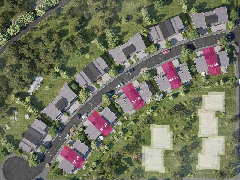 Staff Aménagement et Promotion - Les Hameaux de la Roseraie - Maisons neuves à Marly - Lots des modèles A Centre