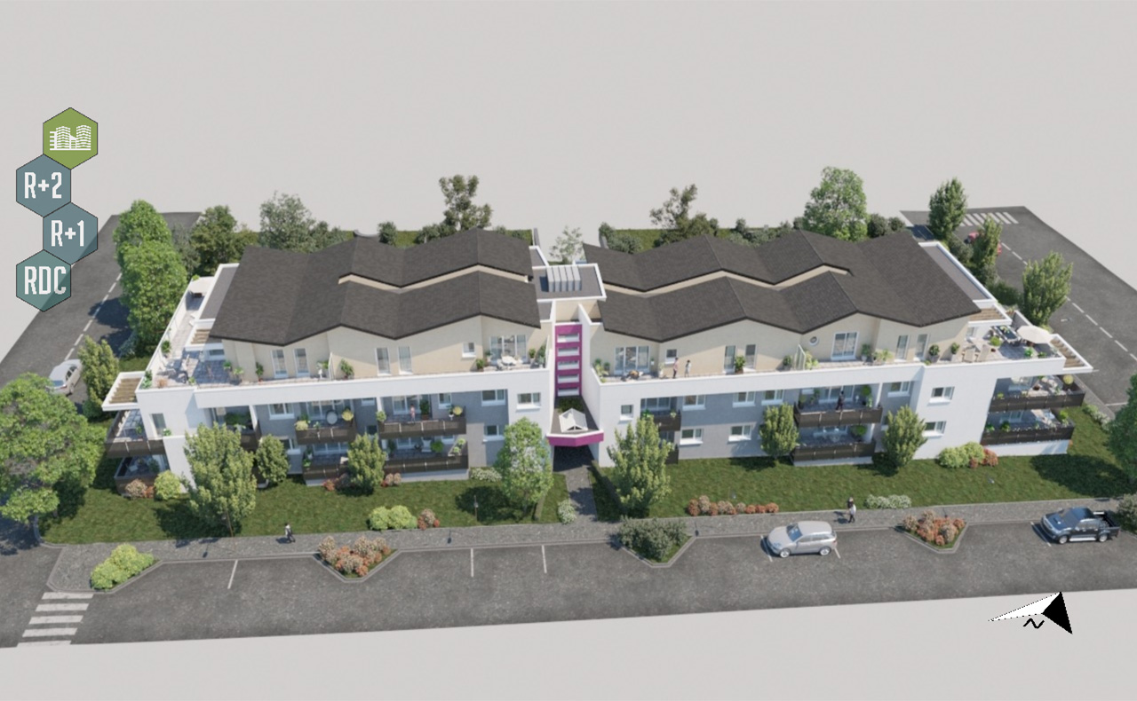 Staff Aménagement et Promotion - Les Hameaux de la Roseraie - Appartements neufs et maisons individuelles neuves à Marly - Maquette 360°