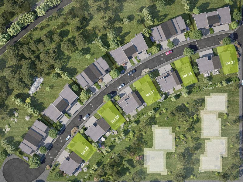 Staff Aménagement et Promotion - Les Hameaux de la Roseraie - Maisons neuves à Marly - Lots des modèles A Gauche